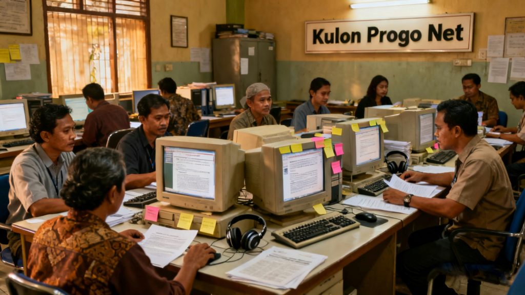 Ruang redaksi portal berita Kulon Progo.