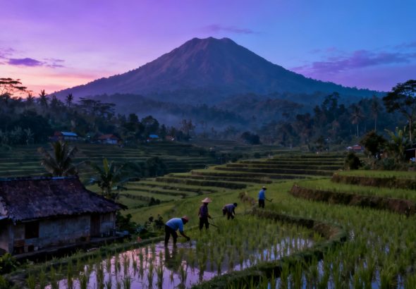 Fotografi panorama Kabupaten Kulon Progo Yogyakarta.